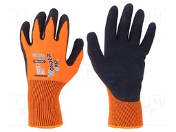 Protective gloves; Size: 9,L; orange; acrylic,latex; Thermo Lite