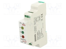 Module: voltage indicator; 3x400VAC; IP20; for DIN rail mounting