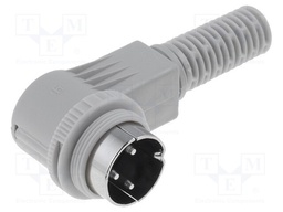 Plug; DIN; male; PIN: 3; Layout: 180°; angled 90°; for cable
