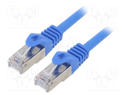 Patch cord; F/UTP; 6; stranded; CCA; PVC; blue; Len: 2m; RJ45 plug