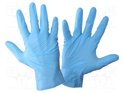 Protective gloves; Size: 7; blue; nitryl; 100pcs.