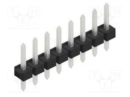 Connector: pin strips; pin header; male; PIN: 8; 2.54mm; THT; 1x8
