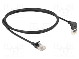 Patch cord; S/FTP; Cat: 6a; RJ45 plug,RJ45 up angled plug; 1m