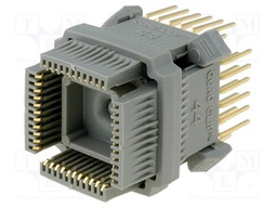 Test clip; PLCC; PIN: 44; grey; Overall len: 21.97mm; gold-plated