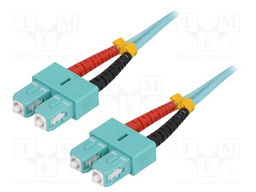 Connector: fiber optic; patchcord; multi mode duplex (MM); male