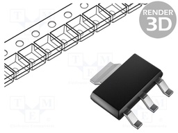 Triac; 400V; 1A; SOT223; Igt: 10mA; Ifsm: 8A; logic level