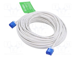 Patch cord; RJ45 plug,both sides; U/UTP; 6a; Cu; white; 15m