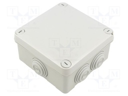 Enclosure: junction box; X: 121mm; Y: 121mm; Z: 60mm; plastic; IP55