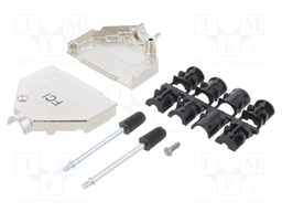 D Sub Backshell, DB, 180°, Zinc Body