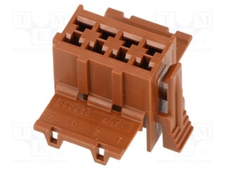 Connector: wire-board; Junior Timer; plug; female; PIN: 8; brown