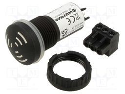 Buzzer; 12÷24VDC; 12÷24VAC; 60dB(d=1m); IP65; Ø22.5mm