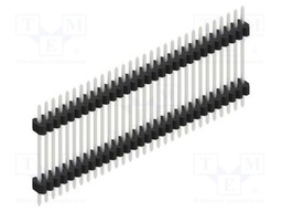 Connector: pin strips; pin header; male; PIN: 30; 1.27mm; THT; 1x30