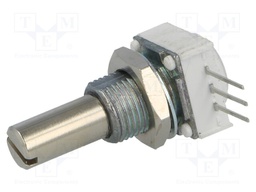 Potentiometer: shaft; single turn; 500Ω; 1W; ±10%; 6.35mm; THT