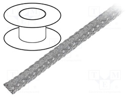 Braids; Thk: 1mm; W: 4.5mm; 25m; -20÷125°C