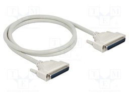Cable; D-Sub 37pin plug,both sides; Len: 1m; beige; Øcable: 8mm