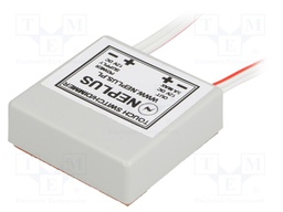 Dimmer; 25x20x3mm; Colour: light grey; IP20; Leads: cables