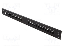 Front panel; 1U; Panel colour: black