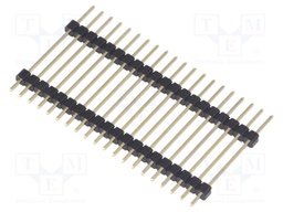 Pin header; pin strips; male; PIN: 20; double deck; straight; THT
