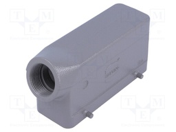 Enclosure: for rectangular connectors; Han; size 24B; angled