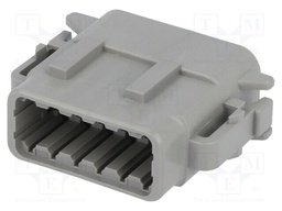 Connector: wire-wire; DTM; plug; female; PIN: 12; IP68; for cable