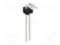 Connector: pin strips; pin header; male; PIN: 2; 1.27mm; THT; 1x2