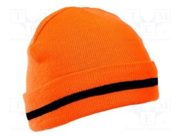 Cap; two-layer,furlined; orange; acrylic; Size: 57-61; 12pcs.