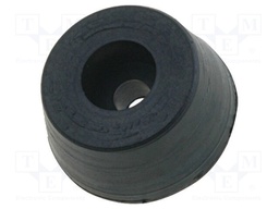 Foot; black; rubber; A: 16mm; B: 13mm; C: 6mm; E: 7.8mm; D: 3mm; F: 4mm