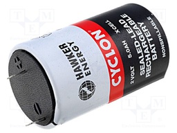 Re-battery: acid-lead; 2V; 5Ah; Size: X; AGM; Ø44x73mm; -85÷85°C