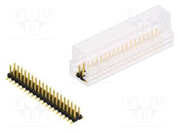 Connector: pin strips; pin header; male; PIN: 38; 2.54mm; SMT; 2x19