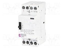 Contactor: 4-pole installation; 25A; 230VAC; NO x4; R; No.of mod: 2