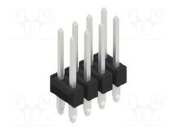 Connector: pin strips; pin header; male; PIN: 8; 2.54mm; THT; 2x4
