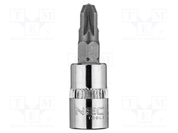 Socket; socket spanner; Bit: Pozidriv®; Size: PZ3; 1/4"; 37mm; short