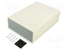 Enclosure: with panel; X: 140mm; Y: 190mm; Z: 60mm; ABS; light grey