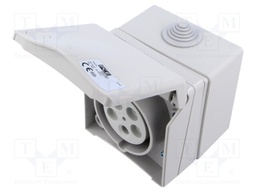 Connector: AC supply 3-phase; socket; female; 16A; 415VAC; IP44