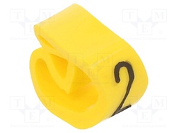 Markers for cables and wires; Label symbol: 2; 4÷10mm; PVC; PA