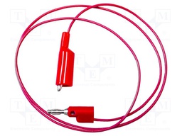 Test lead; PVC; 0.9m; red; 5A; 300V; Cond.cross sec: 0.51mm2
