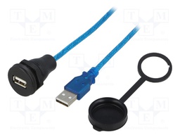 Adapter cable; USB A socket,USB A plug; 1310; USB 2.0; IP67; 1m
