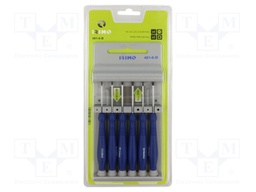Kit: screwdrivers; precision; Phillips,slot; 6pcs.