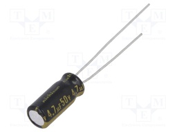 Capacitor: electrolytic; THT; 1000uF; 10VDC; Ø10x12.5mm; Pitch: 5mm