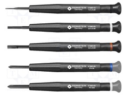 Kit: screwdrivers; Pcs: 5; precision; Phillips,slot