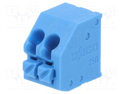 PCB terminal block; angled 45°; 3.5mm; ways: 2; on PCBs; terminal