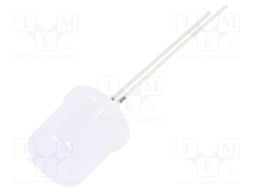 LED; 10mm; blue; 330÷500mcd; 180°; Front: flat; Pitch: 2.54mm