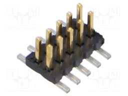 Connector: pin strips; male; PIN: 10; 1.27mm; gold-plated; SMT