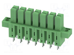 PCB headers, nominal cross section: 6 mm?, color: green, nom