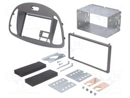 Radio mounting frame; Hyundai; 2 DIN; silver