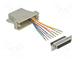 Adapter; D-Sub 25pin socket,RJ45 socket; grey