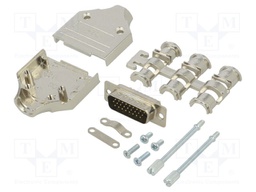D-Sub HD; PIN: 26; plug; male; for cable; straight; soldering