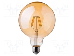 LED lamp; white warm; E27; 220÷240VAC; 550lm; P: 6W; 300°; 2200K