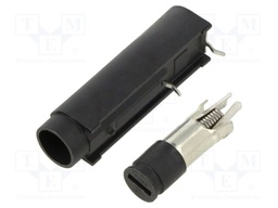 Fuse holder; cylindrical fuses; 10A; THT; -40÷85°C; Colour: black