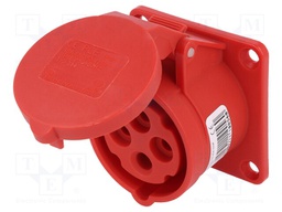 Connector: AC supply 3-phase; socket; female; 16A; 400VAC; IP44